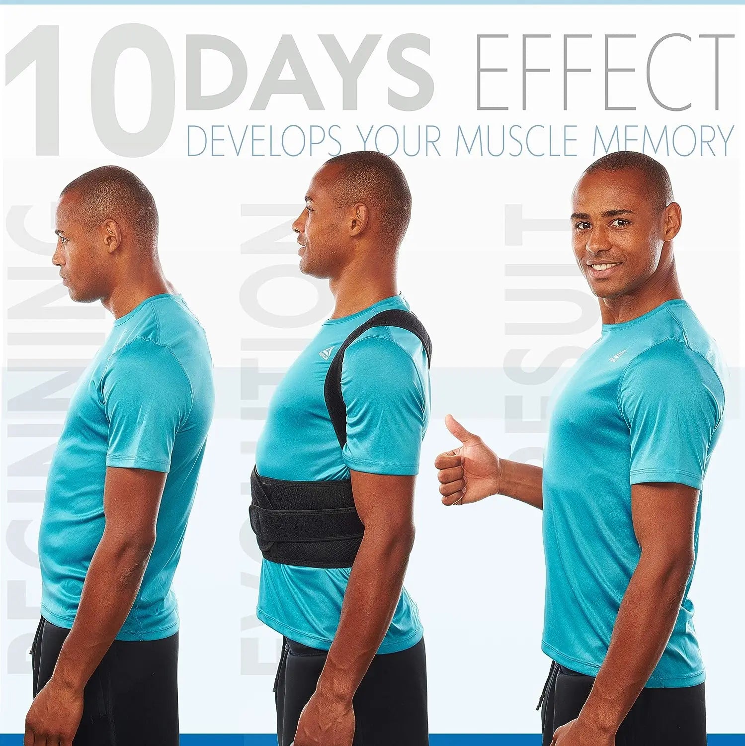 Tuzwa Posture Corrector Back Brace for Men & Women – Adjustable Breathable Full Back Support with Ergonomic Straps