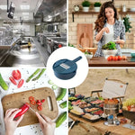 Tuzwa 9-in-1 Multifunctional Vegetable Chopper & Mandoline Slicer | Stainless Steel Food Cutter with Interchangeable Blades | Manual Kitchen Tool for Fast Meal Prep