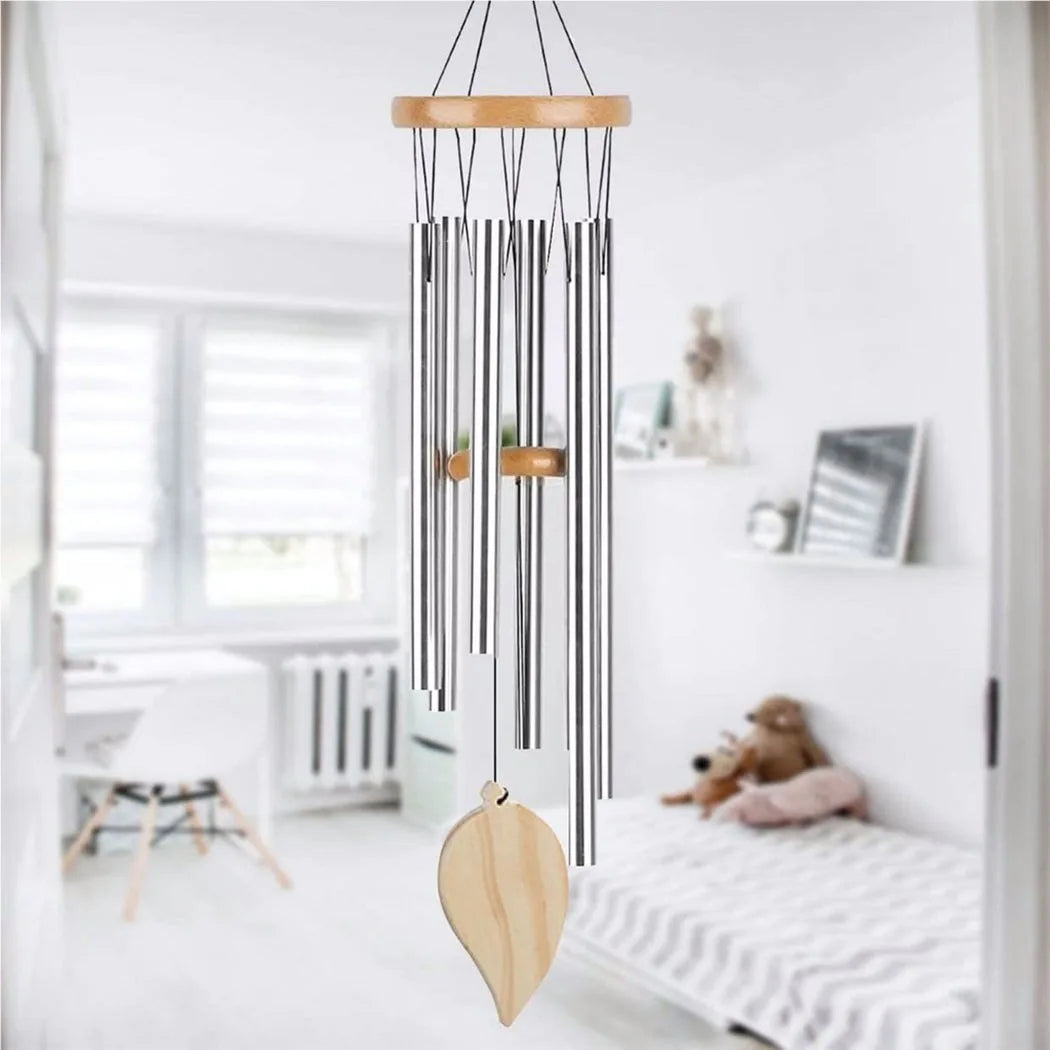Tuzwa Money Tree Wind Chime – 6-Tube Lucky Bell Hanging Decoration for Home, Garden, Patio, Porch & Courtyard Decor