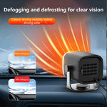 Tuzwa 12V Electric Car Heater & Cooling Fan – 2-in-1 Windshield Defogger & Defroster with Rotary Switch for Year-Round Vehicle Comfort