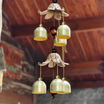 Tuzwa Brass Double Bell Wind Chime – Decorative Metal Hanging Bells for Home, Garden, Patio, Porch & Outdoor Decor