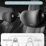 Tuzwa Car Neck & Lumbar Support Pillow – Ergonomic Car Seat Headrest & Back Support Cushion with Adjustable Straps for Driving Comfort