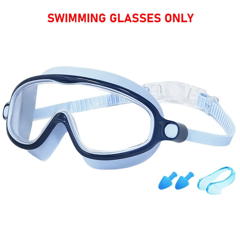 Tuzwa Kids Swim Goggles | Wide View Anti-Fog Swimming Goggles with UV Protection & Leakproof Comfort for Boys & Girls Ages 3–15
