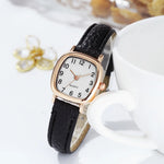 Tuzwa Women’s Quartz Watch – Elegant Leather Strap Analog Wristwatch with Arabic Numerals, 23mm Dial for Everyday & Dress Wear