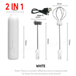 Tuzwa Electric Coffee Frother & Milk Whisk | USB Rechargeable Handheld Milk Frother for Latte, Cappuccino, Matcha & Baking