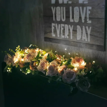 Flower Vases, Clear Acrylic Flower Vase with 12 Holes, Small Vase Illuminated with Light, Flower Arranging Vase