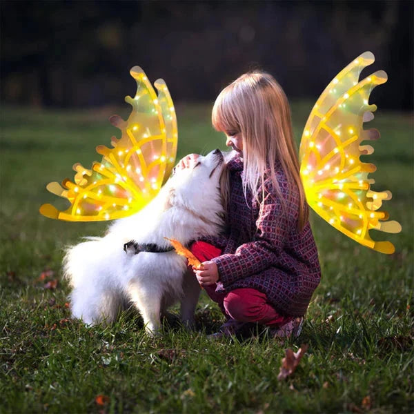 Fairy Wings for Kids and Adults, Light Up Fairy Wings with Flapping