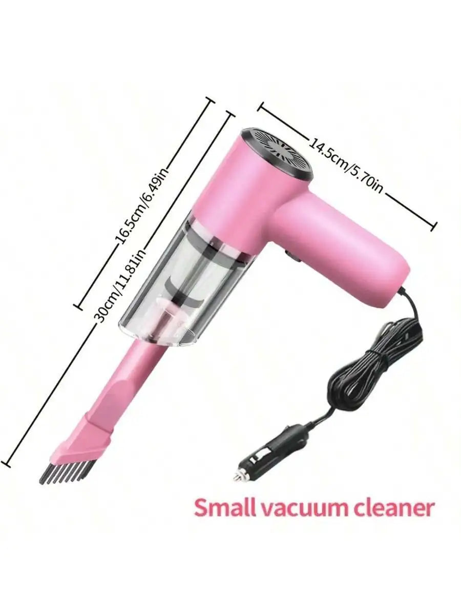 Tuzwa 12V Handheld Car Vacuum Cleaner – Powerful Suction Portable Auto Vacuum with LED Light, Washable Filter & Quiet Operation