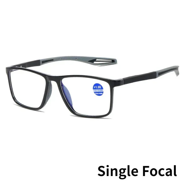 Tuzwa Multifocal Blue Light Reading Glasses for Men & Women – Lightweight Square Computer Readers for Reading & Screen Use
