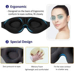 Tuzwa 3D Contoured Sleep Eye Mask – Light Blocking Ergonomic Sleeping Mask, Soft Breathable Polyester Rayon Eye Cover for Travel & Rest