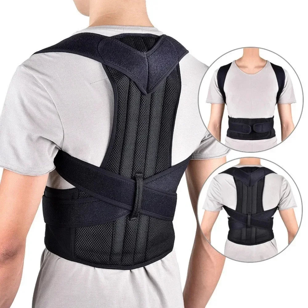 Tuzwa Posture Corrector for Men & Women – Invisible Adjustable Back Support Belt, Lightweight Breathable Posture Brace for Adults