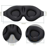 Tuzwa 3D Memory Foam Sleep Eye Mask – Light Blocking Contoured Sleeping Mask with Adjustable Fit, Soft Breathable Travel Eye Cover