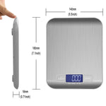 Tuzwa Digital Kitchen Scale with Stainless Steel Surface | Precision Food Scale for Cooking, Baking & Meal Prep
