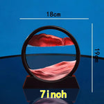 Tuzwa 3D Moving Sand Art Picture with Deep Sea Design – Glass Sandscape Hourglass Decor for Desk, Office & Home Relaxation