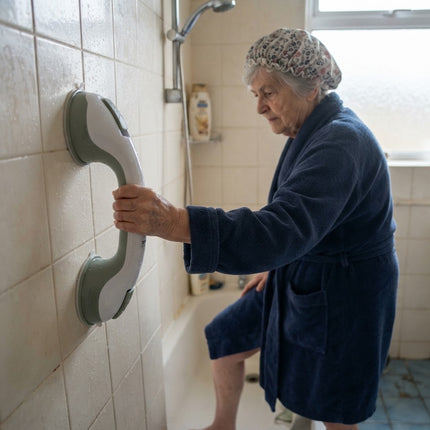 Suction Cup Grab Bar for Bathroom, Bath Grab Bar for Elderly and Disabled, Bathroom Safety Bar with Pressure Locks