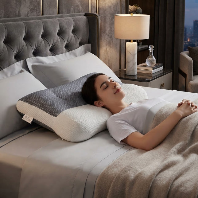 Side Sleeper Pillow, Orthopedic Neck Pillow for Sleeping, Contour Pillow for Back Sleepers
