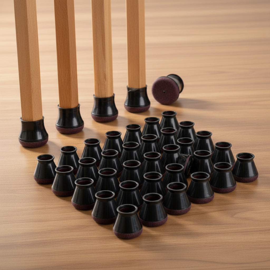 Silicone Chair Leg Protectors with Flexible Fit | Noise Reduction for Scratch-Free Floors 0