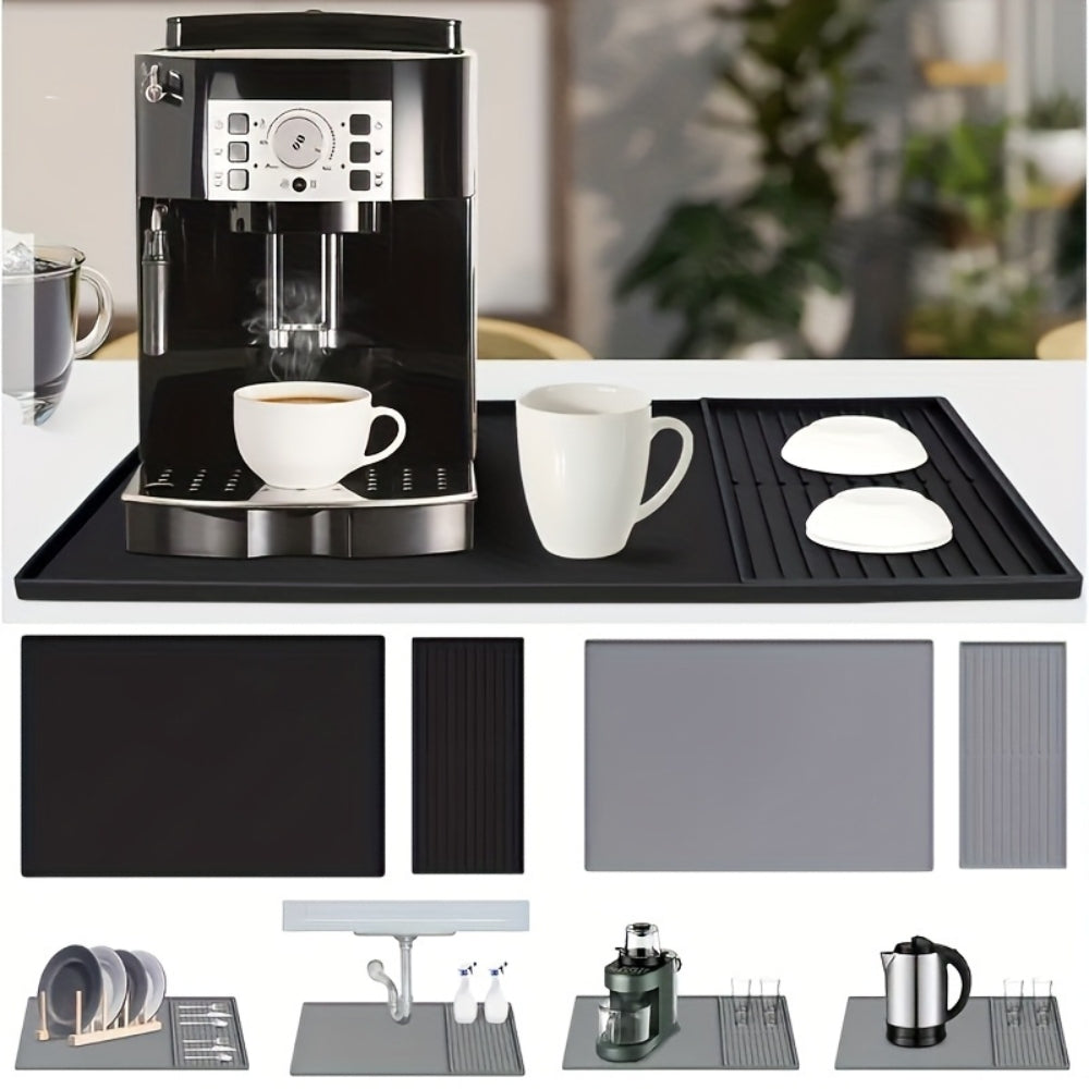 Silicone Coffee Bar Mat with Drainage | Stylish and Practical Solution for Clean Brewing 5