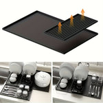 Silicone Coffee Bar Mat with Drainage | Stylish and Practical Solution for Clean Brewing 7