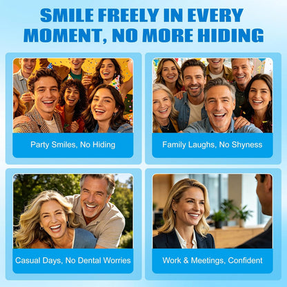 Silicone Dentures | Natural-Looking Boil and Bite Design for Comfortable Fit | Easy to Clean for Daily Wear 7