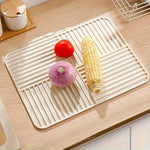 Silicone Dish Drying Mat with Heat Resistance | Foldable Anti-Slip Kitchen Organizer for Effortless Drying 0