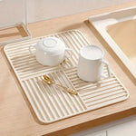 Silicone Dish Drying Mat with Heat Resistance | Foldable Anti-Slip Kitchen Organizer for Effortless Drying 7