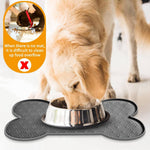 Silicone Pet Feeding Mat with Non-Slip Surface | Bone-Shaped Design for Mess-Free Mealtime 8