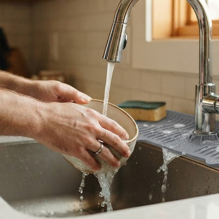 Sink Splash Guard Silicone Faucet Mat, S and L