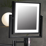 Sleek Adjustable LED Makeup Mirror with 3X Magnification & 360° Rotation for Perfect Grooming 3