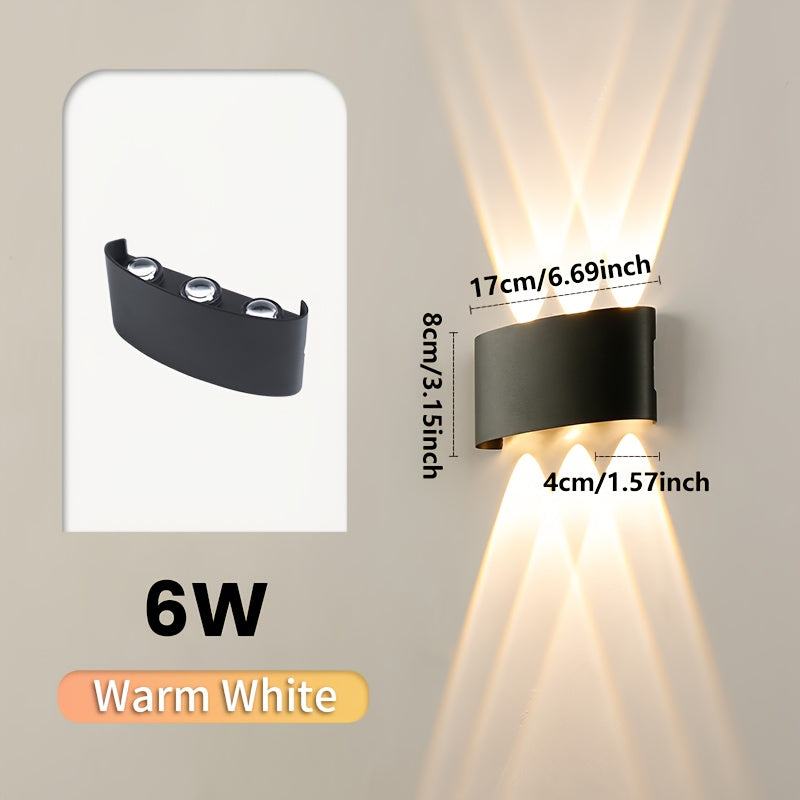 Sleek Modern Wall Light | Dual Beam Sconce with IP55 Waterproofing | Stylish Illumination for Indoor & Outdoor Use 0