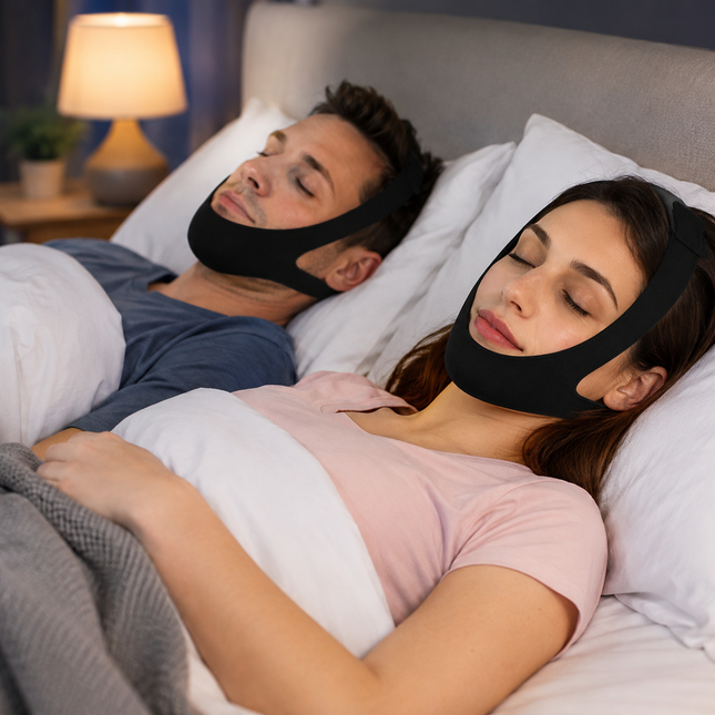 Chin Strap for Snoring, Universal Anti Snoring Device, Snore Stopper Sleep Chin Strap for Back, Side, Stomach Sleepers