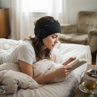 Sleep Headphones Headband, Bluetooth Headband with Flat Speakers and Mic, Wireless Sleep Headphones for Side Sleepers
