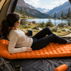 Camping Sleeping Pad with Built In Foot Pump, Ultralight Inflatable Sleeping Pad for Hiking, Compact Camping Mat