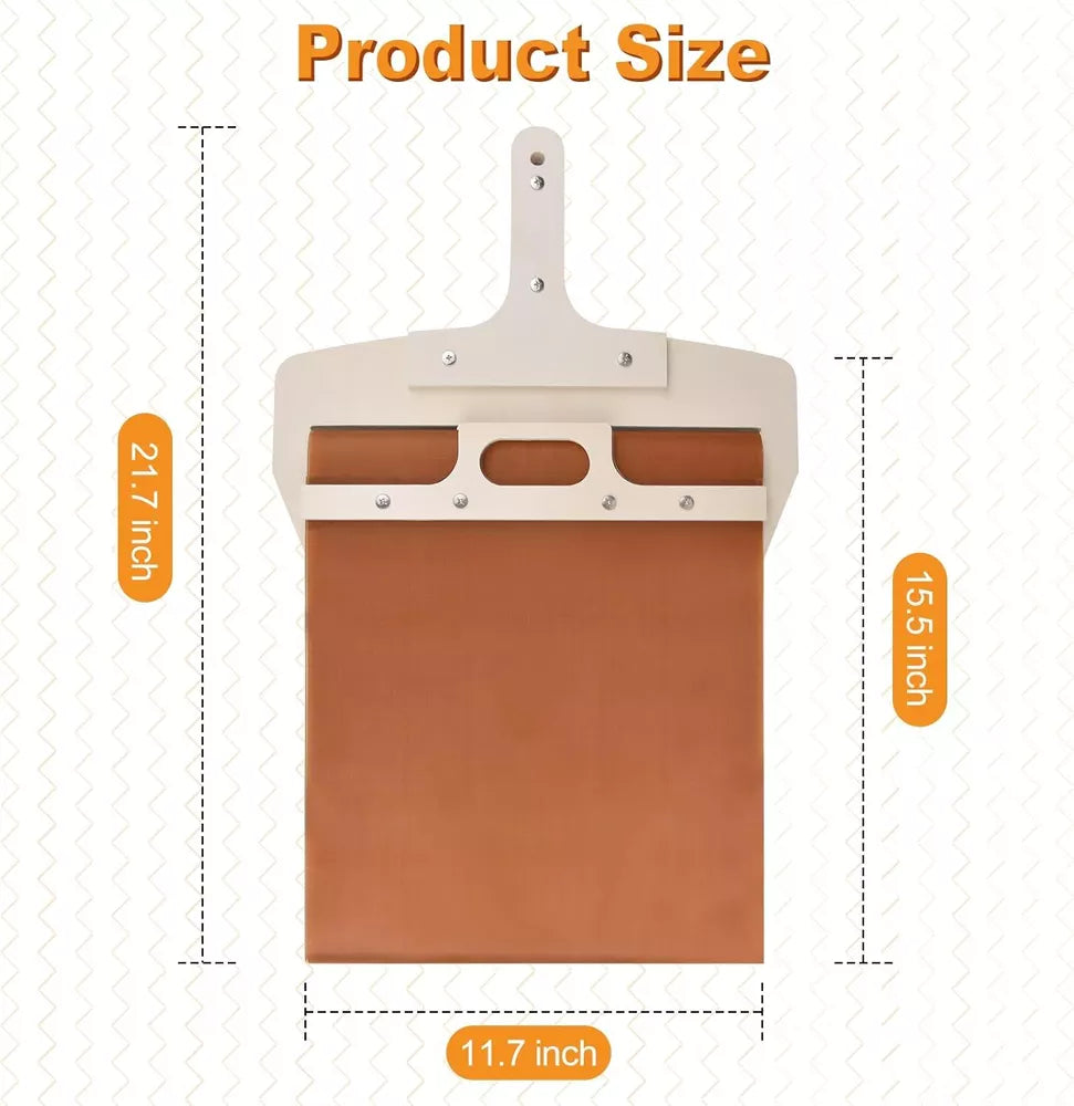 Tuzwa Wooden Pizza Peel – 14 x 16 Inch Pizza Paddle with 10 Inch Handle & Beveled Edge for Oven, Grill & Pizza Stone