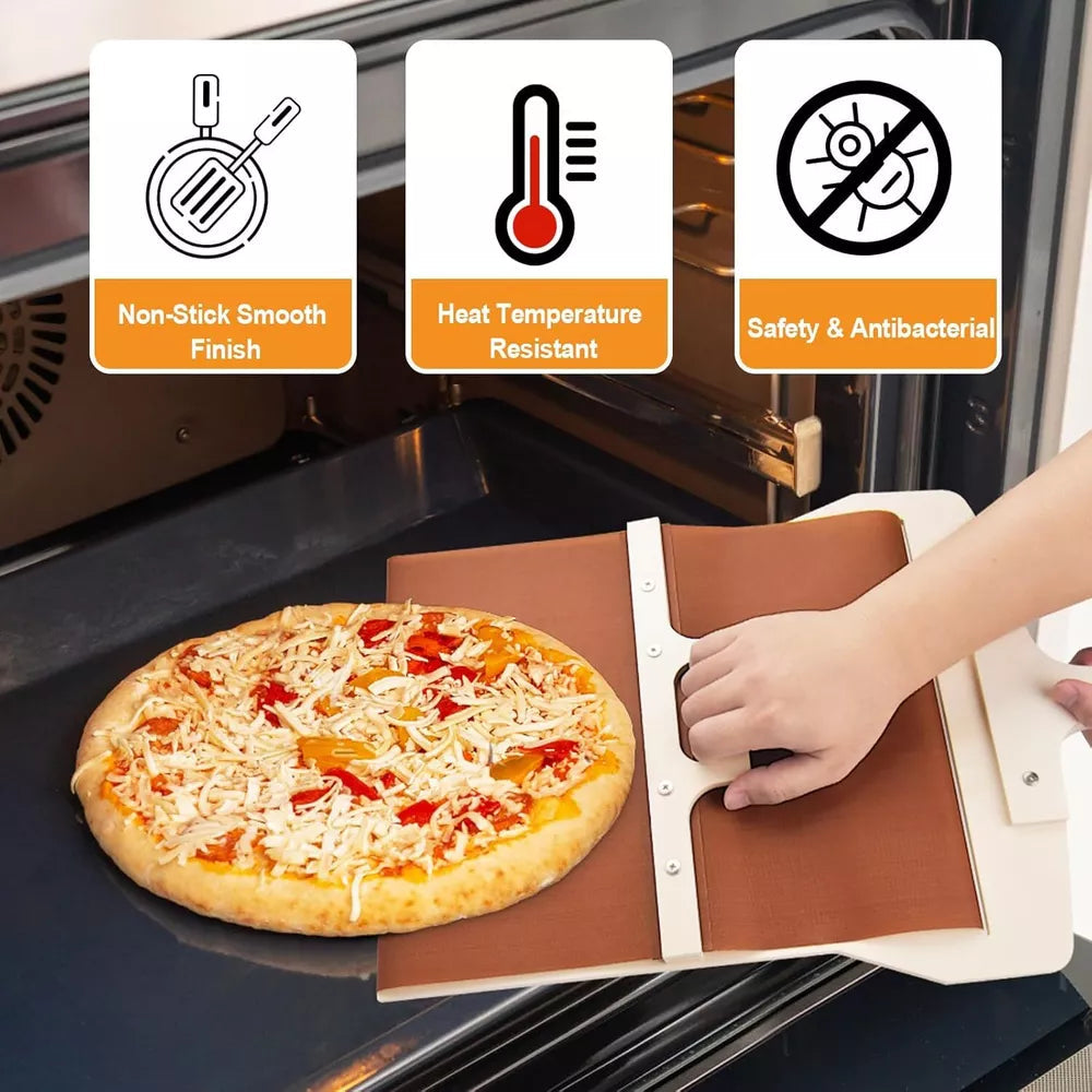 Tuzwa Wooden Pizza Peel – 14 x 16 Inch Pizza Paddle with 10 Inch Handle & Beveled Edge for Oven, Grill & Pizza Stone