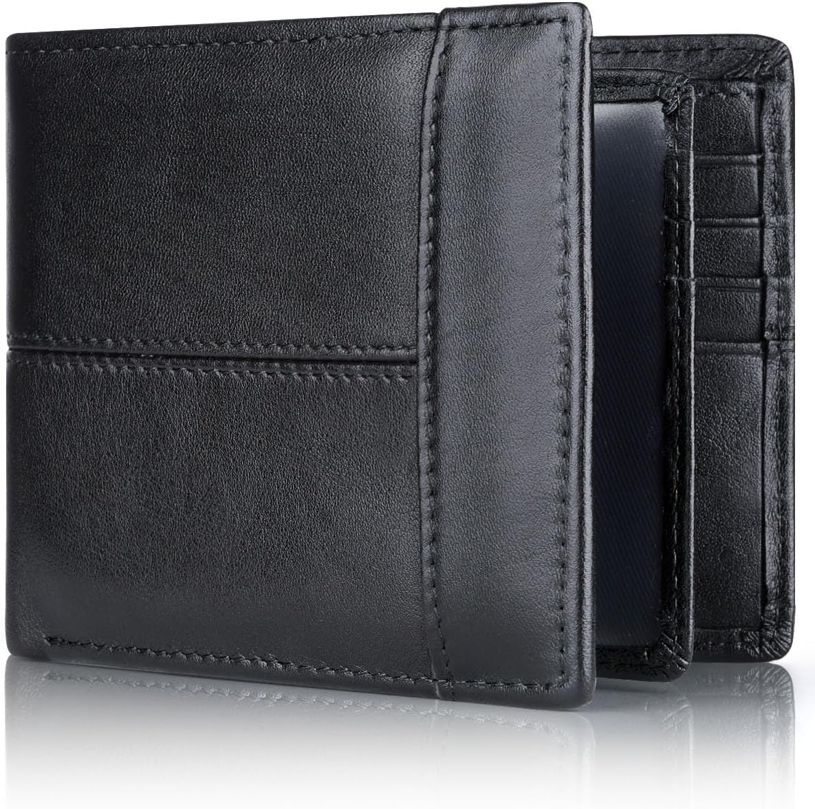 SlimArmor | RFID-Blocking Leather Bifold Wallet for Men with 16 Card Slots | Durable Design for Everyday Security 0