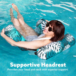 Sloosh | Inflatable Pool Float Chair with Adjustable Backrest | Lightweight Design for Ultimate Comfort 4