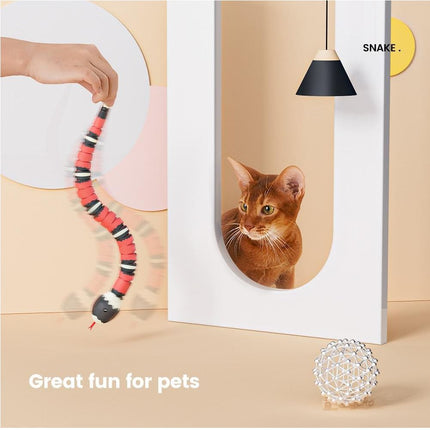 Interactive Cat Toys That Move, Automatic Snake Cat Toy with Sensor Activated Motion