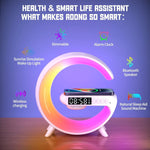 Smart Alarm Clock | Digital Clock with 15W Wireless Charger & Bluetooth Speaker | Stylish Design for Better Sleep 3