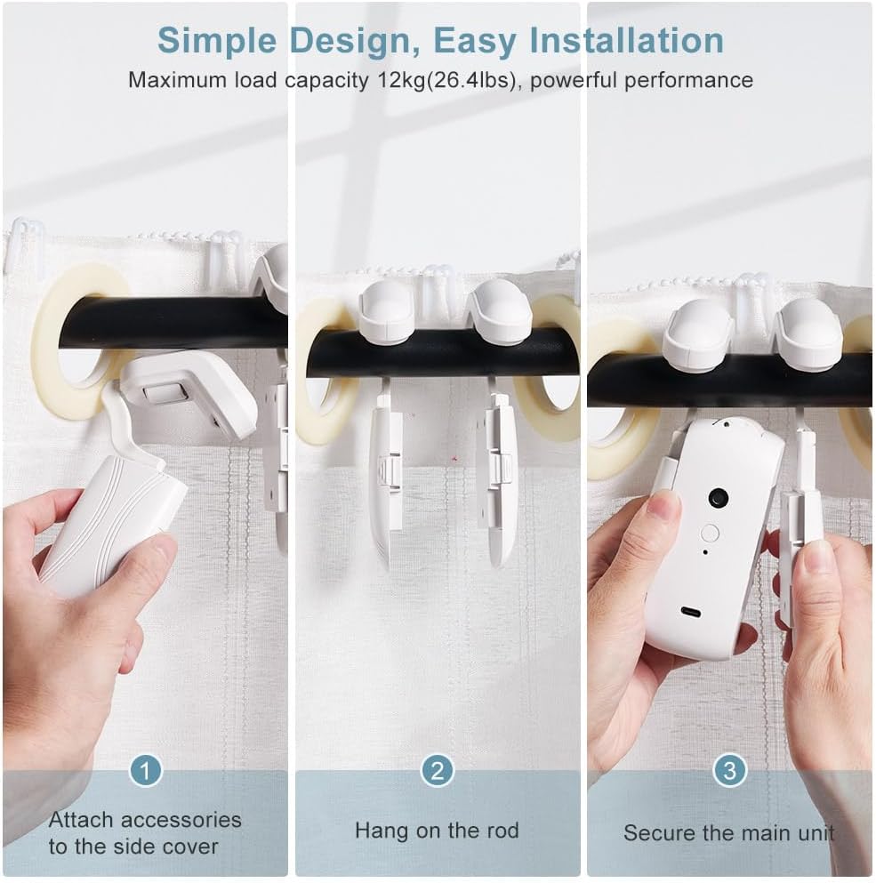 Smart Home | Motorized Curtain Opener with Bluetooth Control | Quiet Operation for Effortless Convenience 5