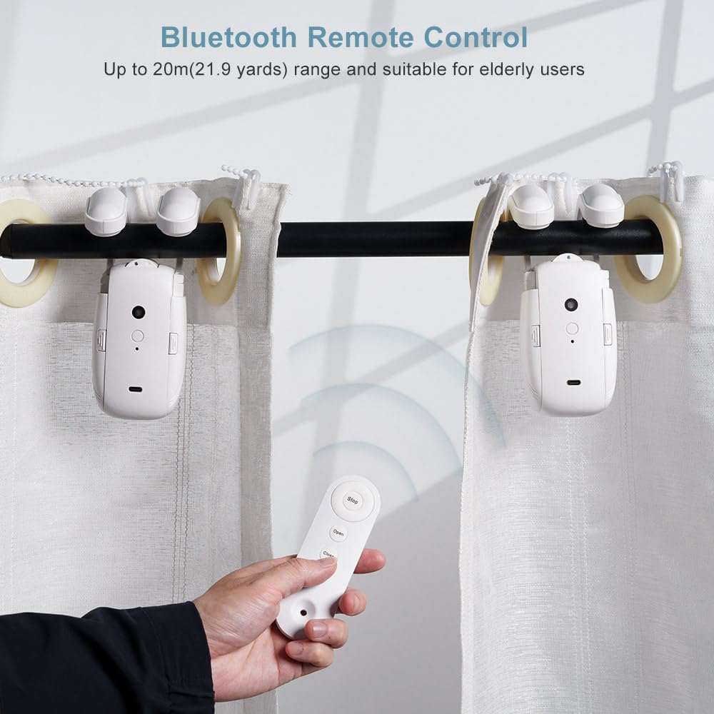 Smart Home | Motorized Curtain Opener with Bluetooth Control | Quiet Operation for Effortless Convenience 6