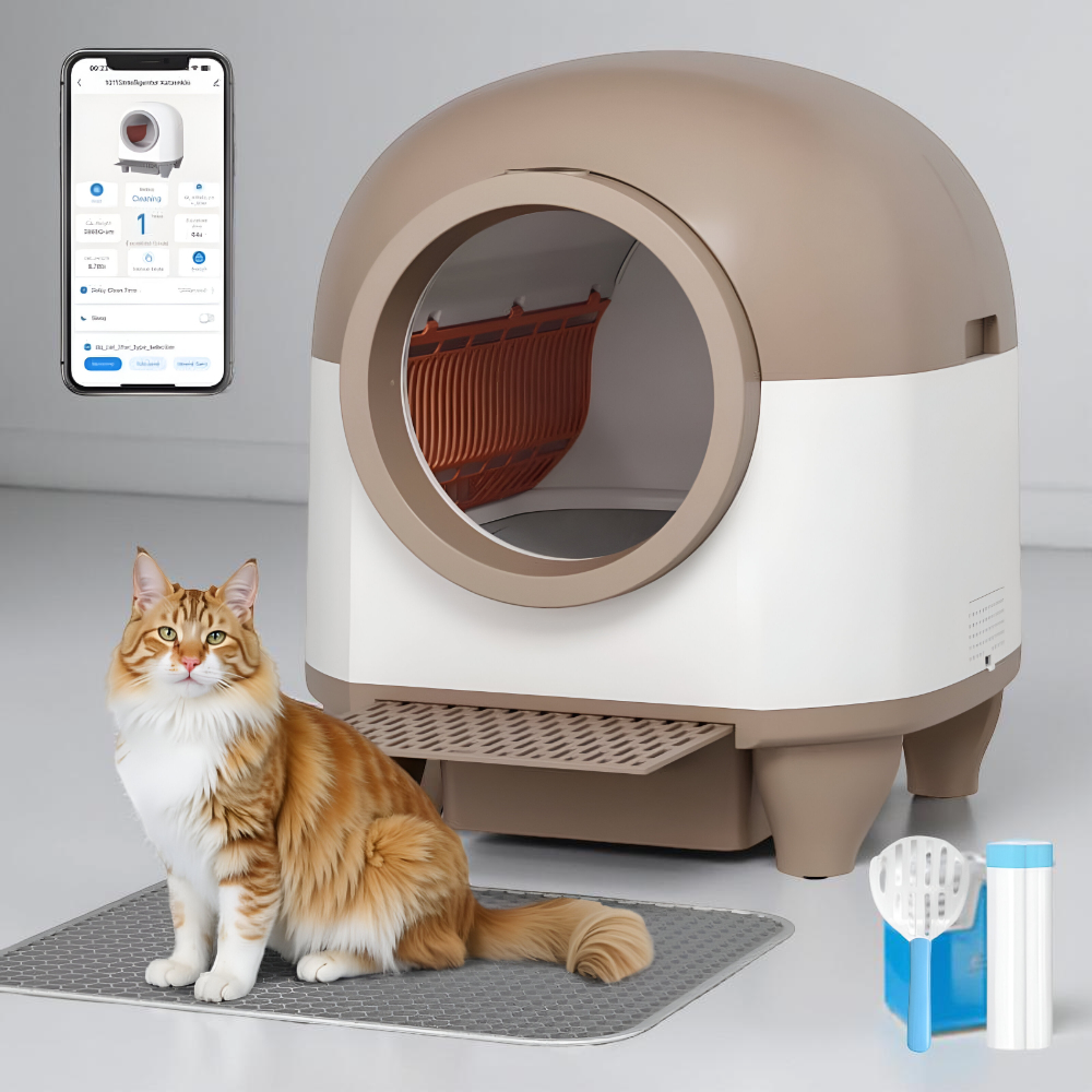 Smart Litter Box | Automatic Self-Cleaning Cat Litter Box with App Control | Odor Control for Cleaner Homes 0