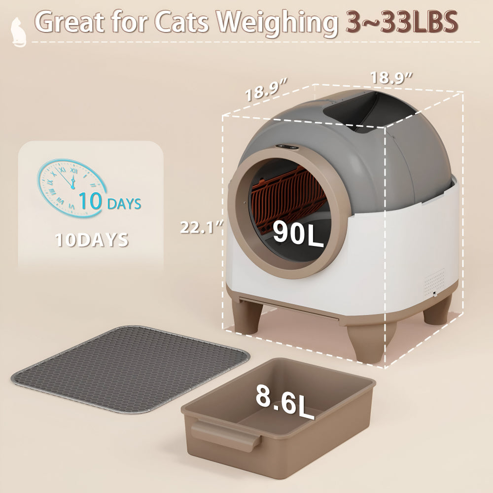 Smart Litter Box | Automatic Self-Cleaning Cat Litter Box with App Control | Odor Control for Cleaner Homes 7