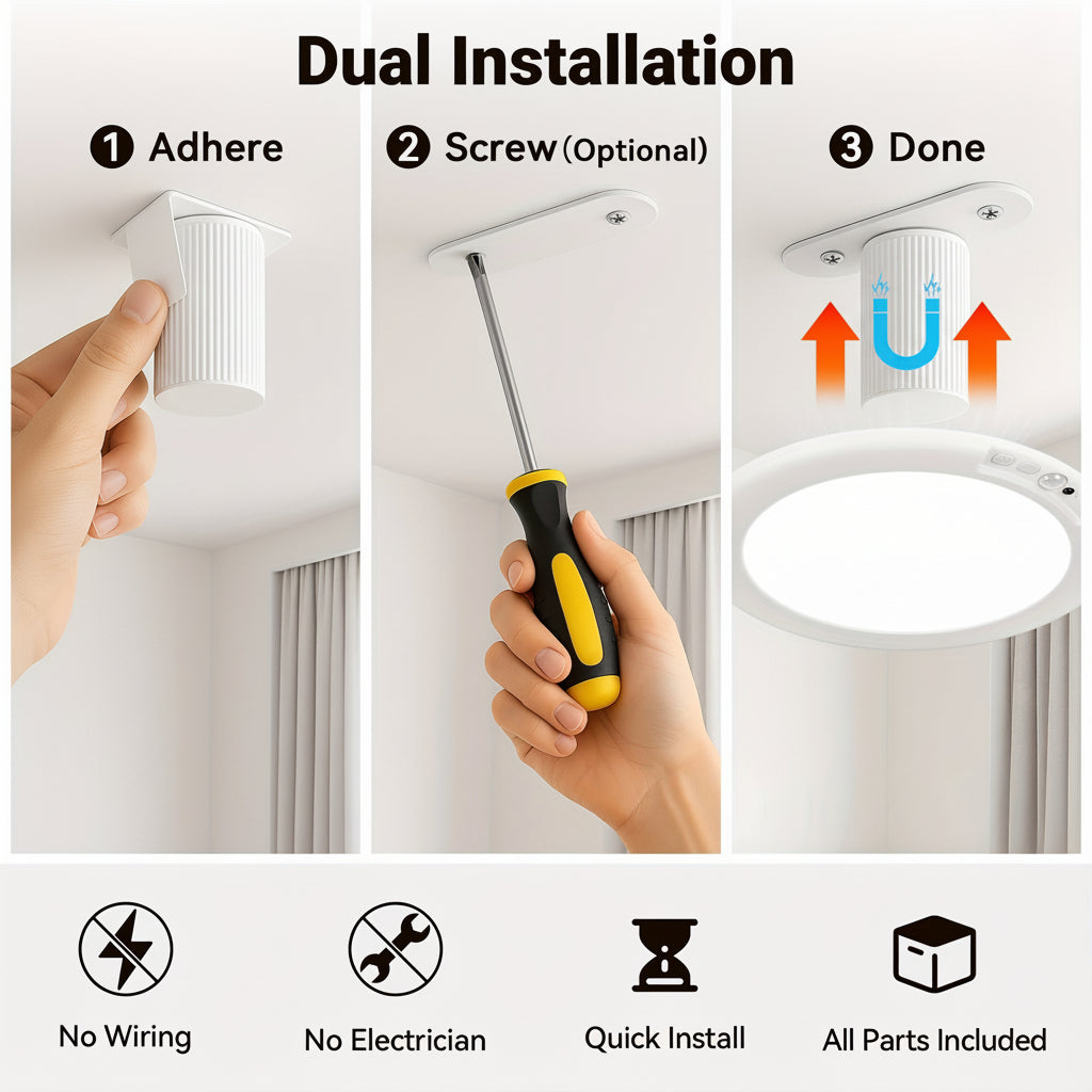 Smart Motion Sensor | Flush Mount Ceiling Light with Rechargeable Battery | Sleek Design for Effortless Indoor Lighting 4