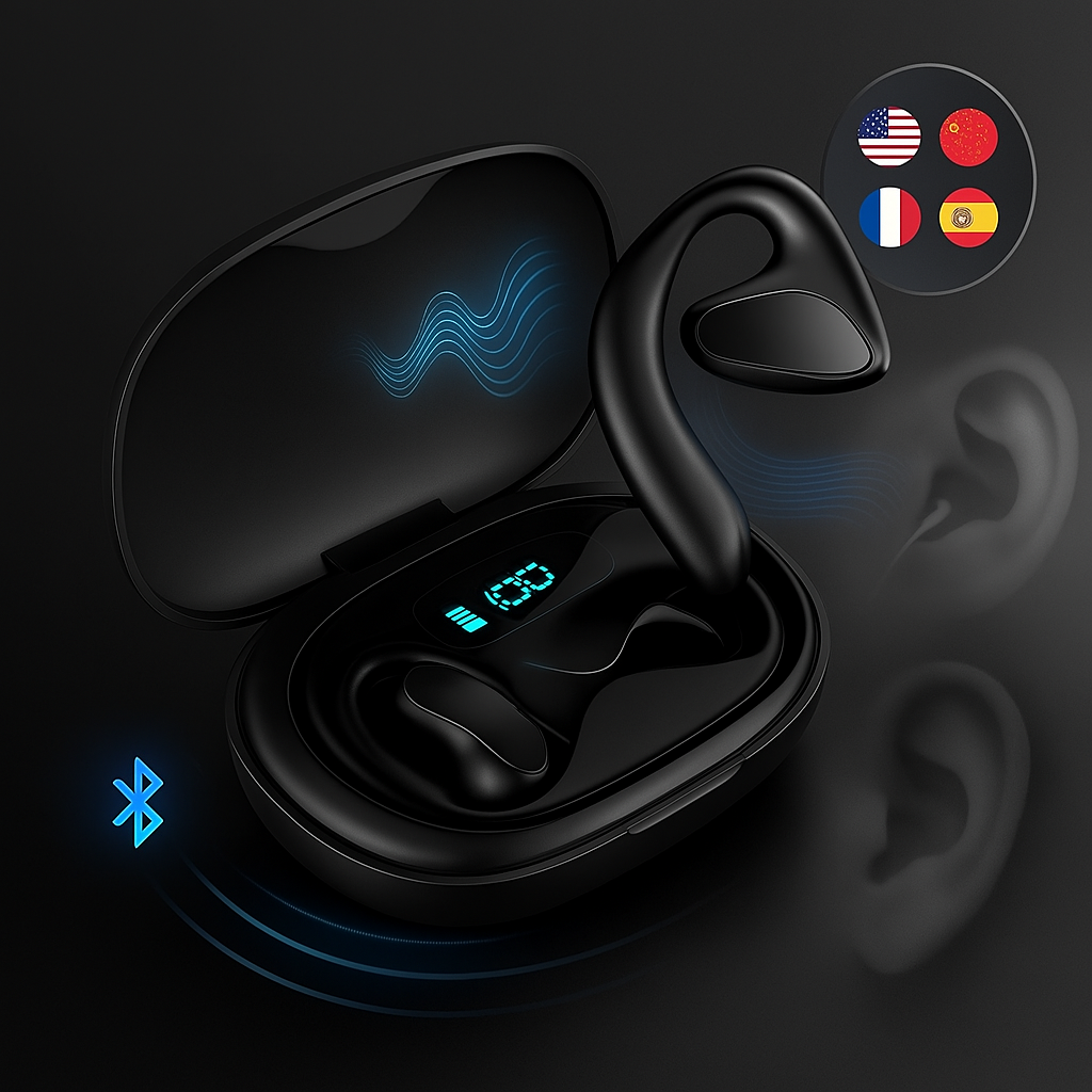 Smart Translator | Bluetooth Language Translator Earbuds with Real-Time Voice Support | Compact Design for Effortless Communication 0