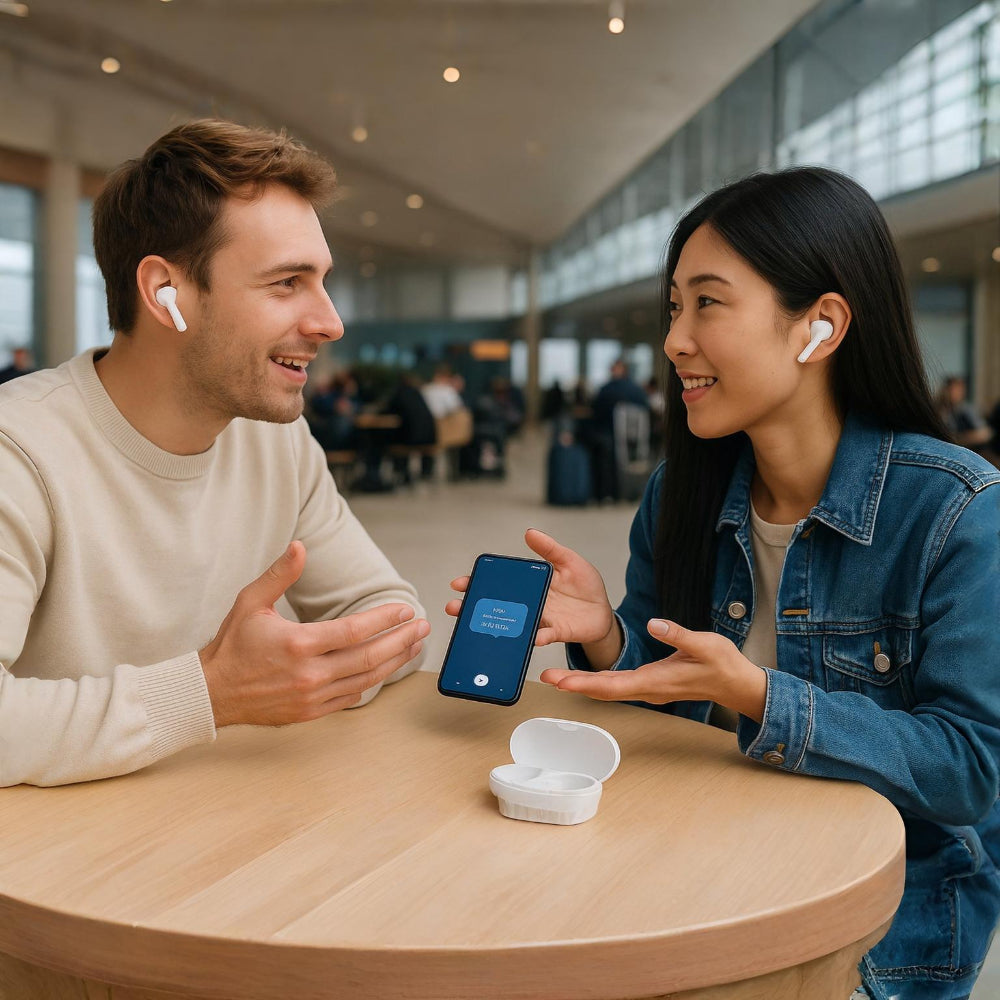 Smart Translator | Bluetooth Language Translator Earbuds with Real-Time Voice Support | Compact Design for Effortless Communication 4