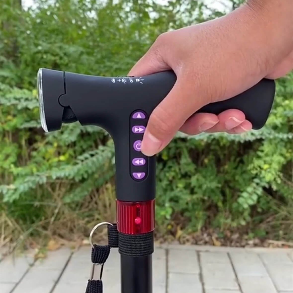 Smart Walking Cane | Height Adjustable with Automatic Fall Alarm | LED Light for Enhanced Elderly Safety 0