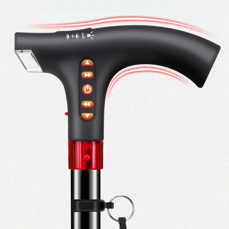 Smart Walking Stick with LED Light & Radio | Adjustable Height for Safety 0