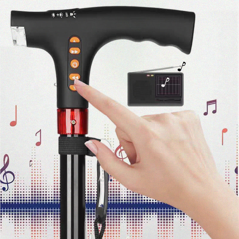 Smart Walking Stick with LED Light & Radio | Adjustable Height for Safety 5