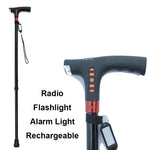 Smart Walking Stick with LED Light & Radio | Adjustable Height for Safety 7